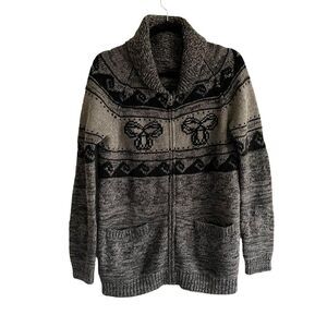 ARITZIA Tna Sea To Sky Wool Chunky Knit Long Cardigan Sweater Jacket Gray  L